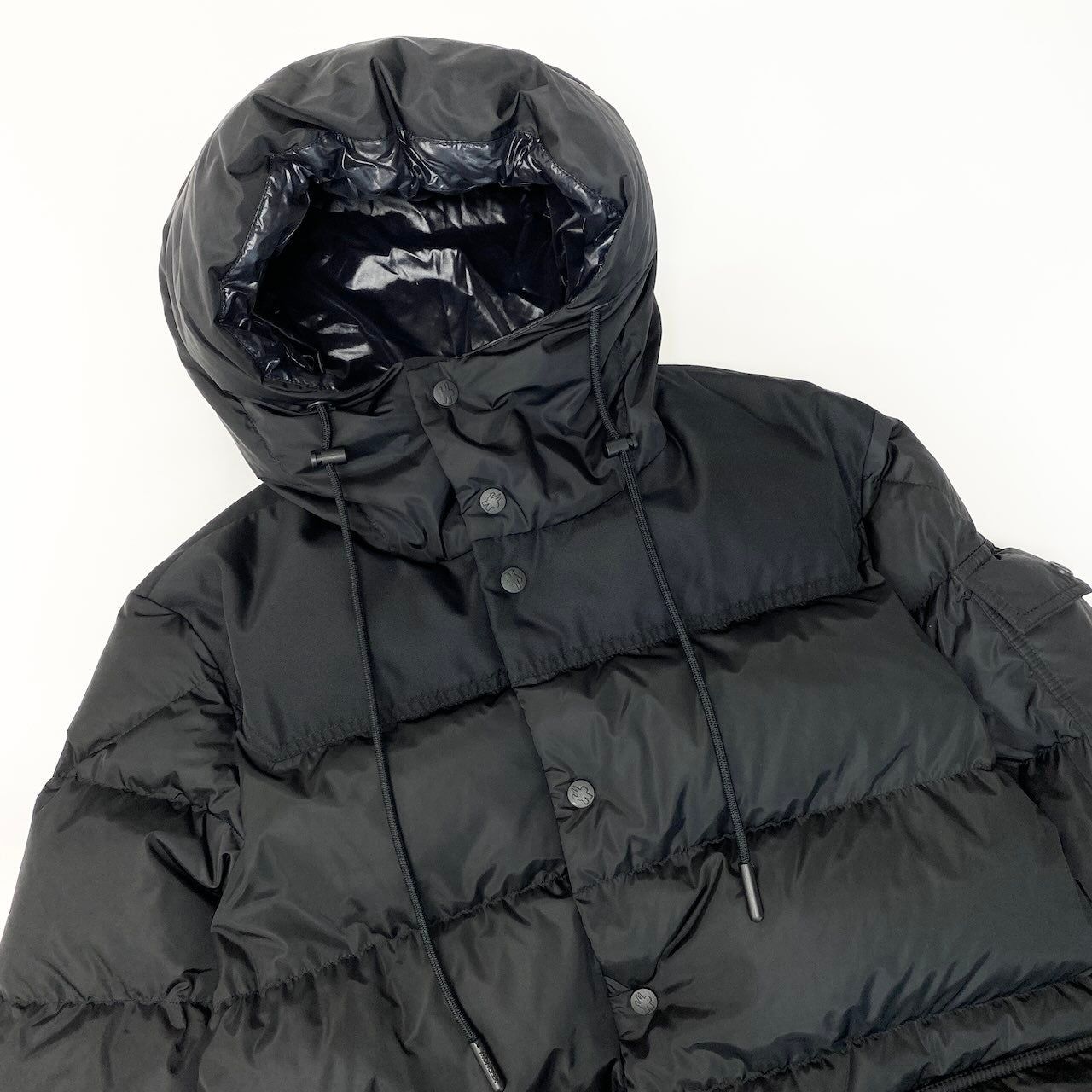 62d5 《美品》 MONCLER モンクレール ERQUY エルキュイ ダウンコート H10931A00100 サイズ2 ブラック メンズ着用可 Down Coatt18r