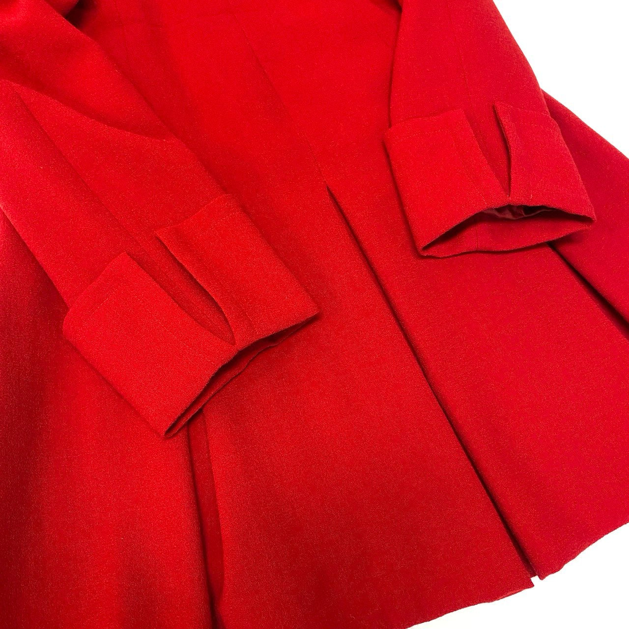 15a16 GIVENCHY BOUTIQUE ジバンシィ 長袖ワンピース ボウタイワンピース フランス製 レディース 女性用 サイズ36 レッド ウール100％u02t