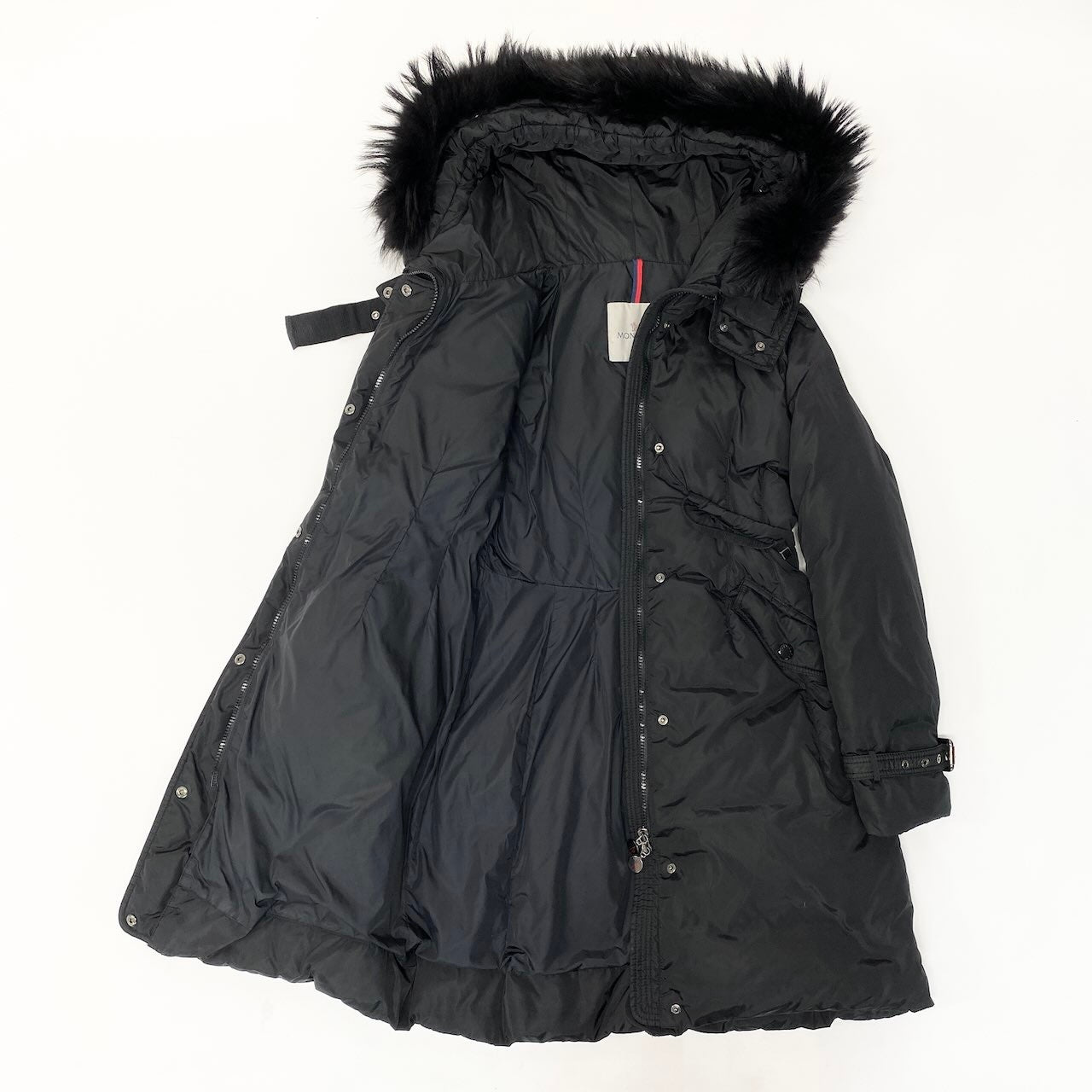 57d5 MONCLER モンクレール PHALANGERE ファランジェール ロングダウンコート サイズ00 ブラック Down Long Coat 女性用t18r