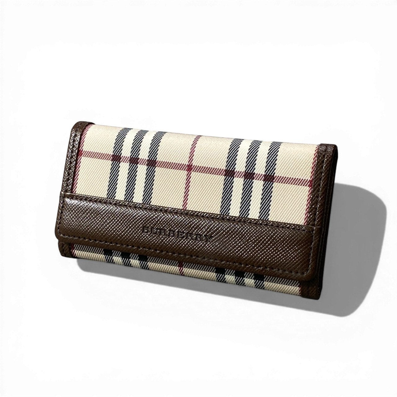d9 【未使用】 BURBERRY バーバリー ノバチェック キーケース 小物 ベージュ系 レディースu02t