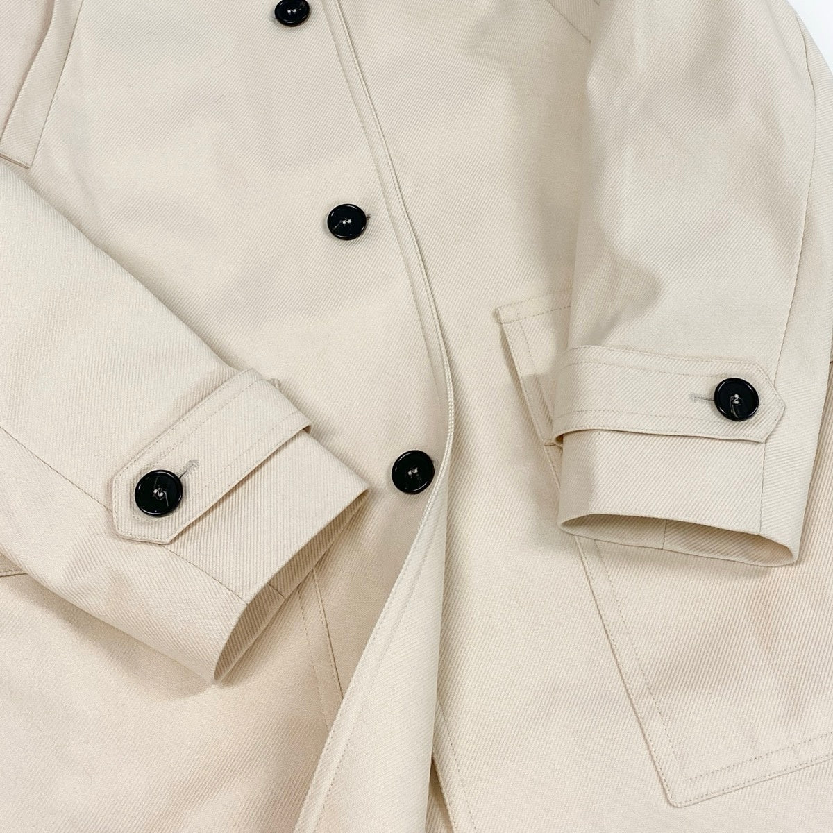 Ee19【未使用タグ付】 JIL SANDER NAVY ジルサンダー ネイビー フーデットコート ロングコート サイズ36 アイボリー レディース 女性服u02t