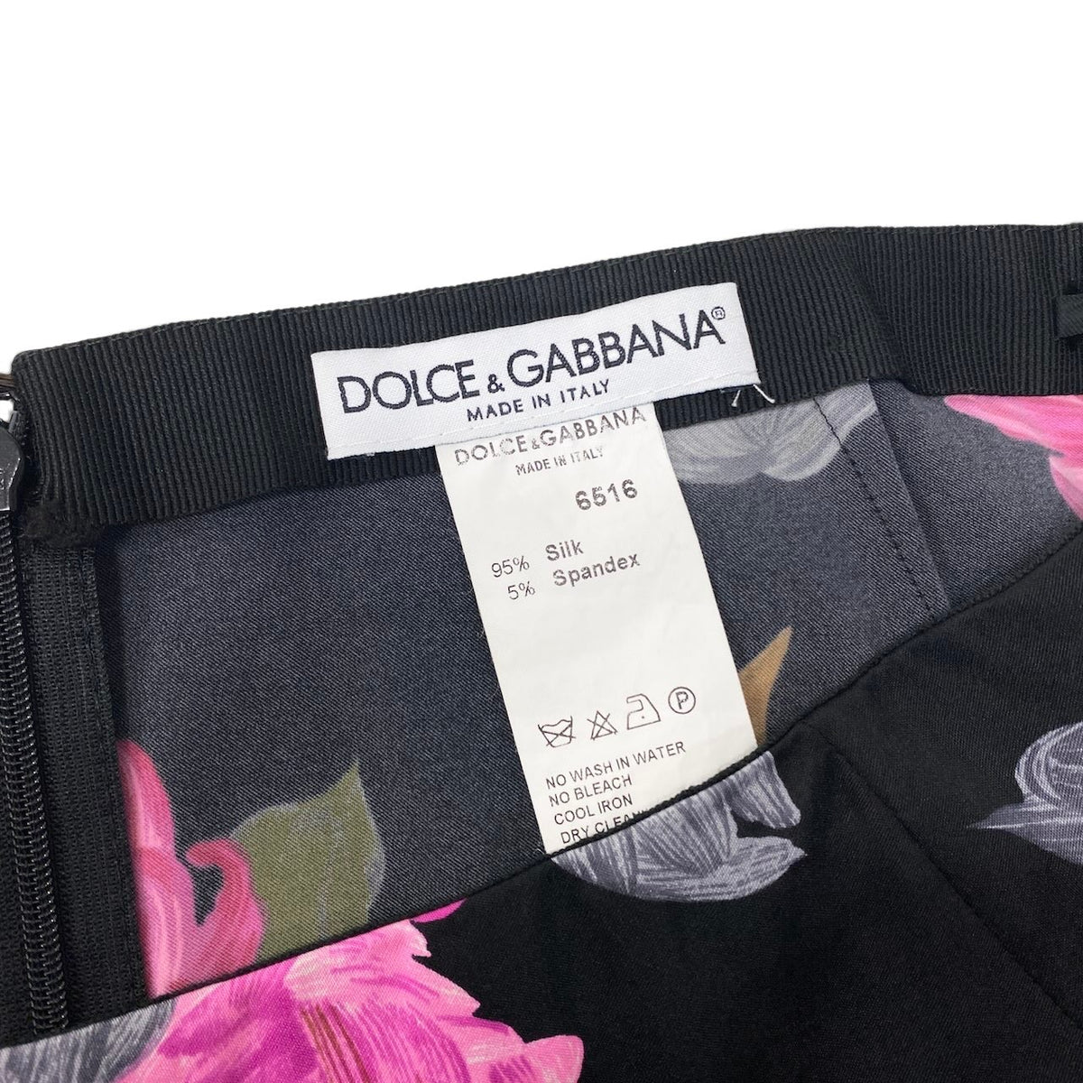 53i26 DOLCE&GABBANA ドルチェアンドガッパーナ タイトスカート シルクスカート 花柄プリント 42サイズ マルチカラー レディース 女性用u02t