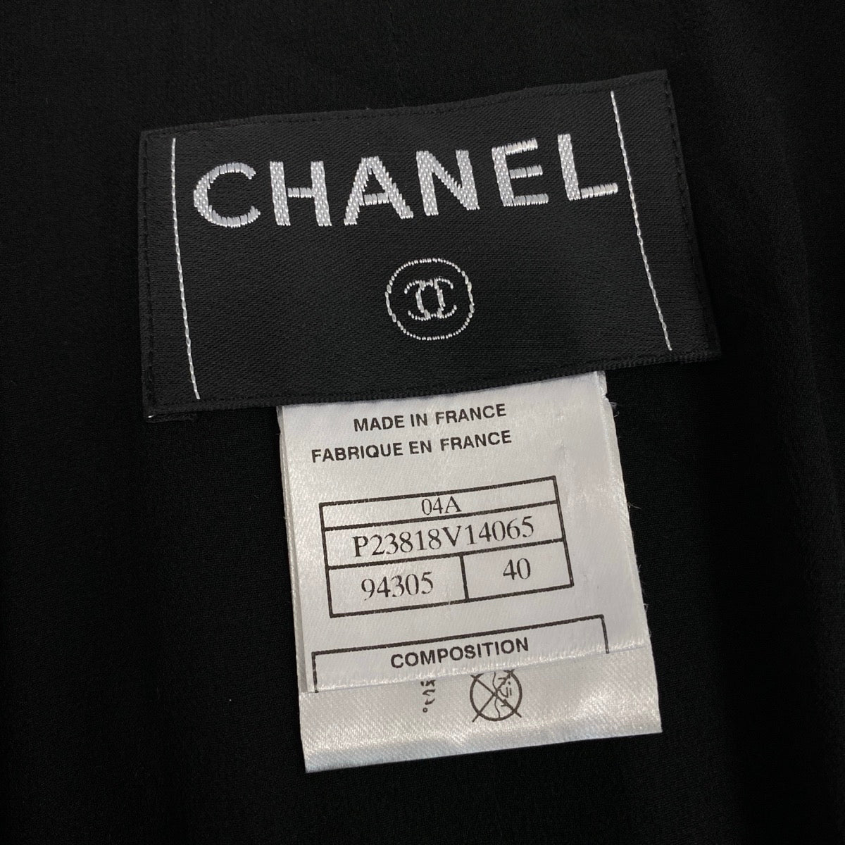 i22 CHANEL シャネル 04A レザー使い ツイードコート 04A Leather Trimmed Tweed Coat P23818 40 ブラックt18r