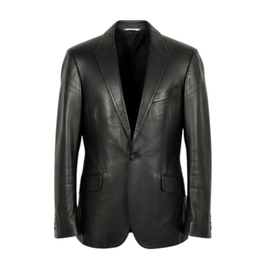 12i14 《美品》 Paul Smith ポールスミス ラムレザー テーラードジャケット サイズXL ブラック 羊革 紳士服 Leather Jackett18r