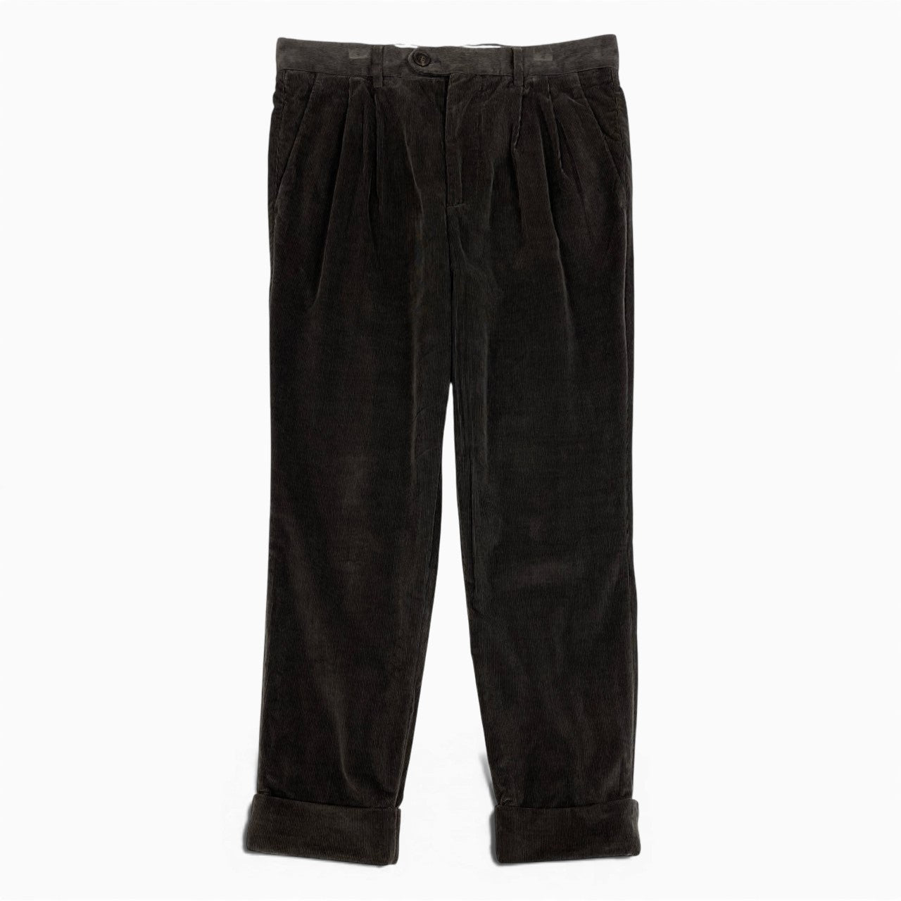 33b27 《美品》 BRUNELLO CUCINELLI ブルネロクチネリ コーデュロイ生地 スラックスパンツ ボトムス 44 ブラウン コットン メンズu02t