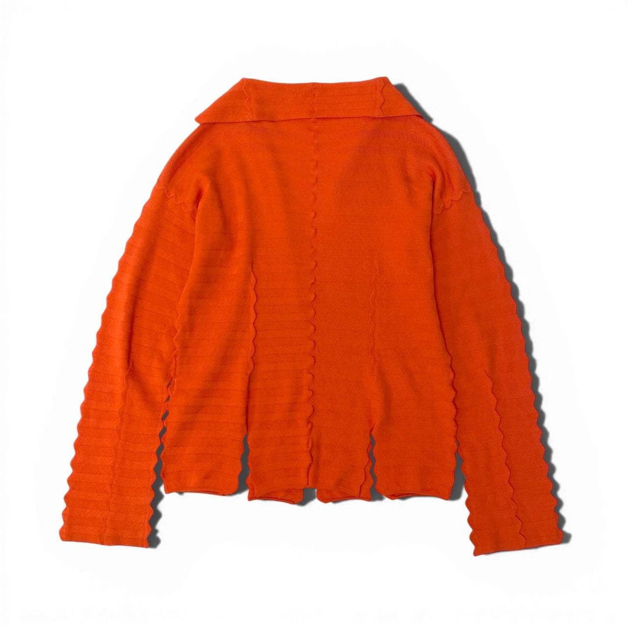 Ac5 ISSEY MIYAKE HaaT イッセイミヤケ ハート サイズ3 変形ニット  カーディガン オレンジ系 レディース 女性用k02i