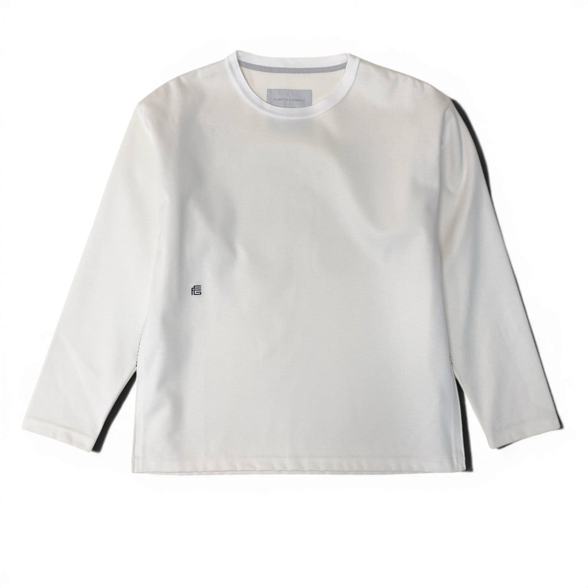 12g18 FUMITO GANRYU フミトガンリュウ Piko embroidery side line L/S T-shirt BONDING ロングスリーブ カットソー FU4-CU-16 サイズ2 ホワイト メンズo07t