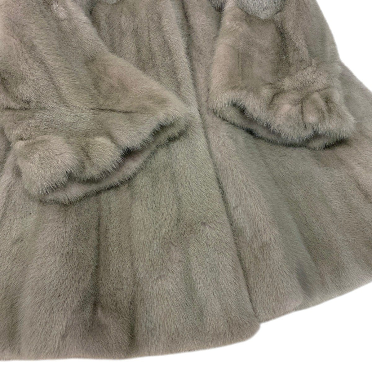 58i24 OSFUR SAGA MINK ROYAL サガミンク ロイヤル 染めミンク ロングコート 丈約100cm サイズF グリーン 最高級本毛皮 Dyed Mink Fur Long Coatt18r
