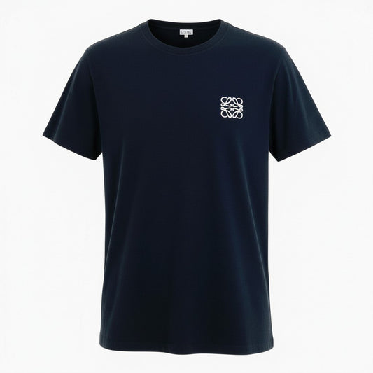 b23 LOEWE ロエベ アナグラム コットンTシャツ サイズL ブラック カットソー ロゴ刺繍 Logo Teet18r