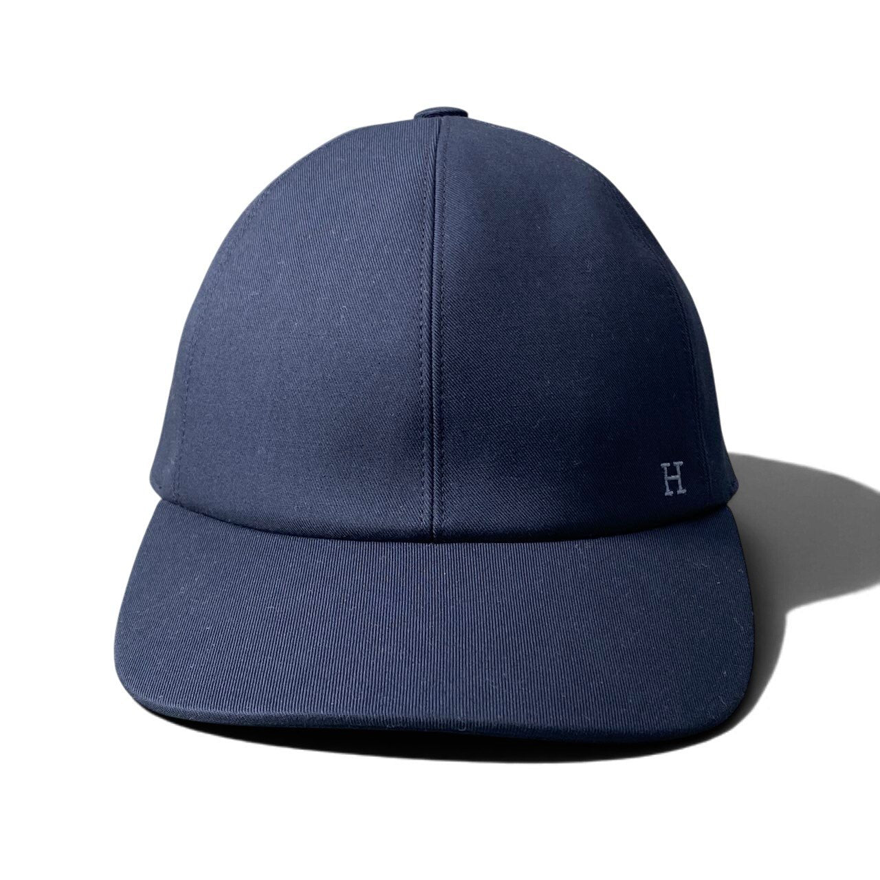 h11 【未使用品】HERMES ライリー H ドロワ 現行品 キャップ ネイビー コットン100％ レディース 女性用