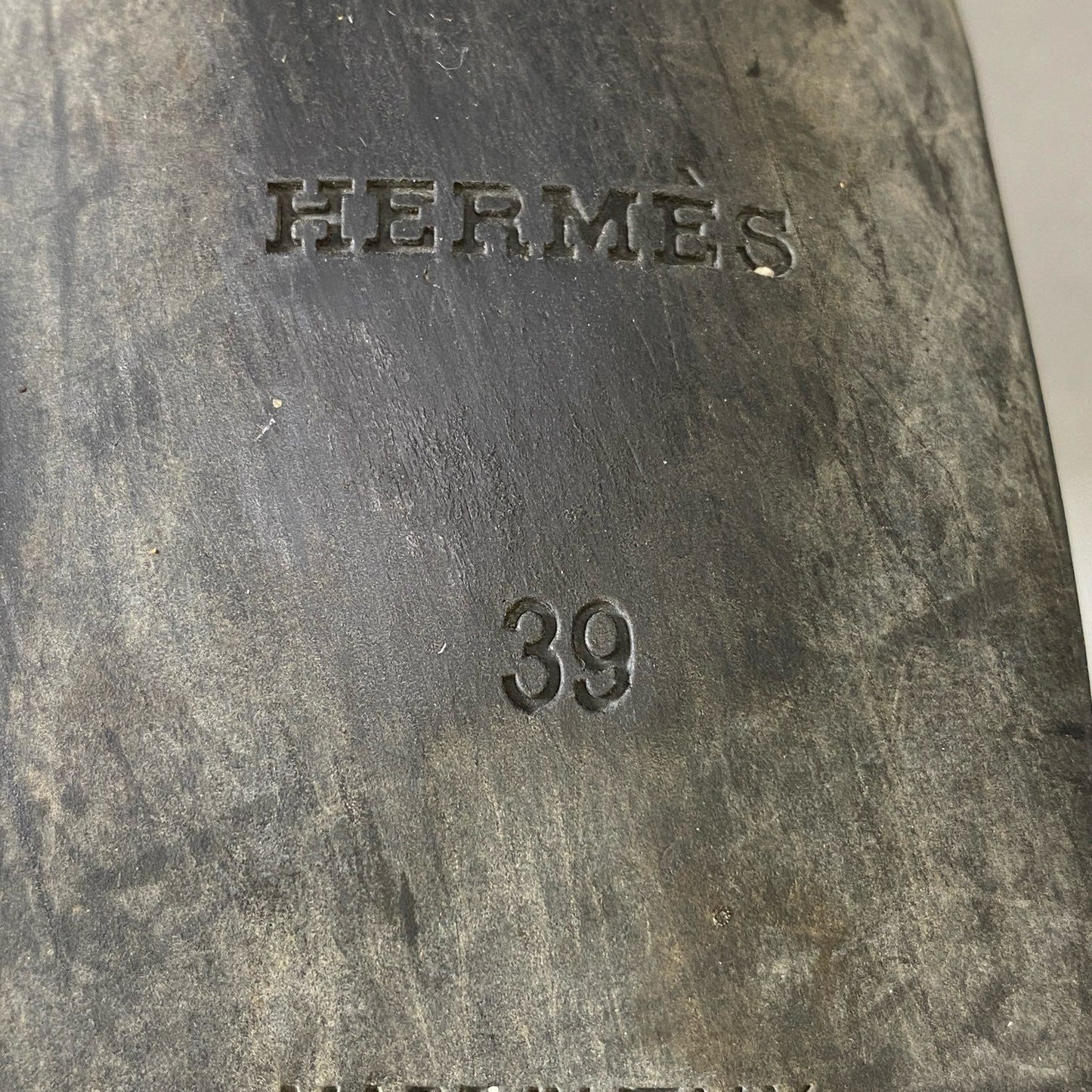4i30 HERMES エルメス ALOHA アロハ ラバー フラット シェーヌダンクル サンダル 39サイズ ブラック レディース シューズt18r