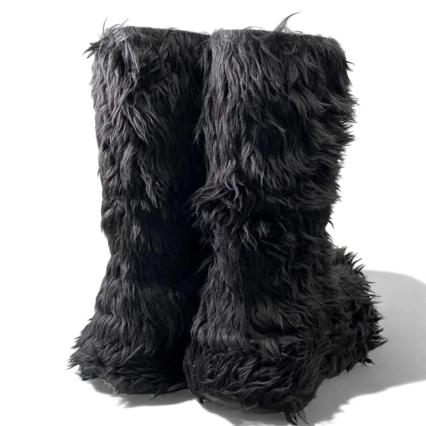1L11 BALENCIAGA バレンシアガ 2025SS ファーブーツ サイズ36 ブラック フェイクファー レディース シューズ 靴k02i