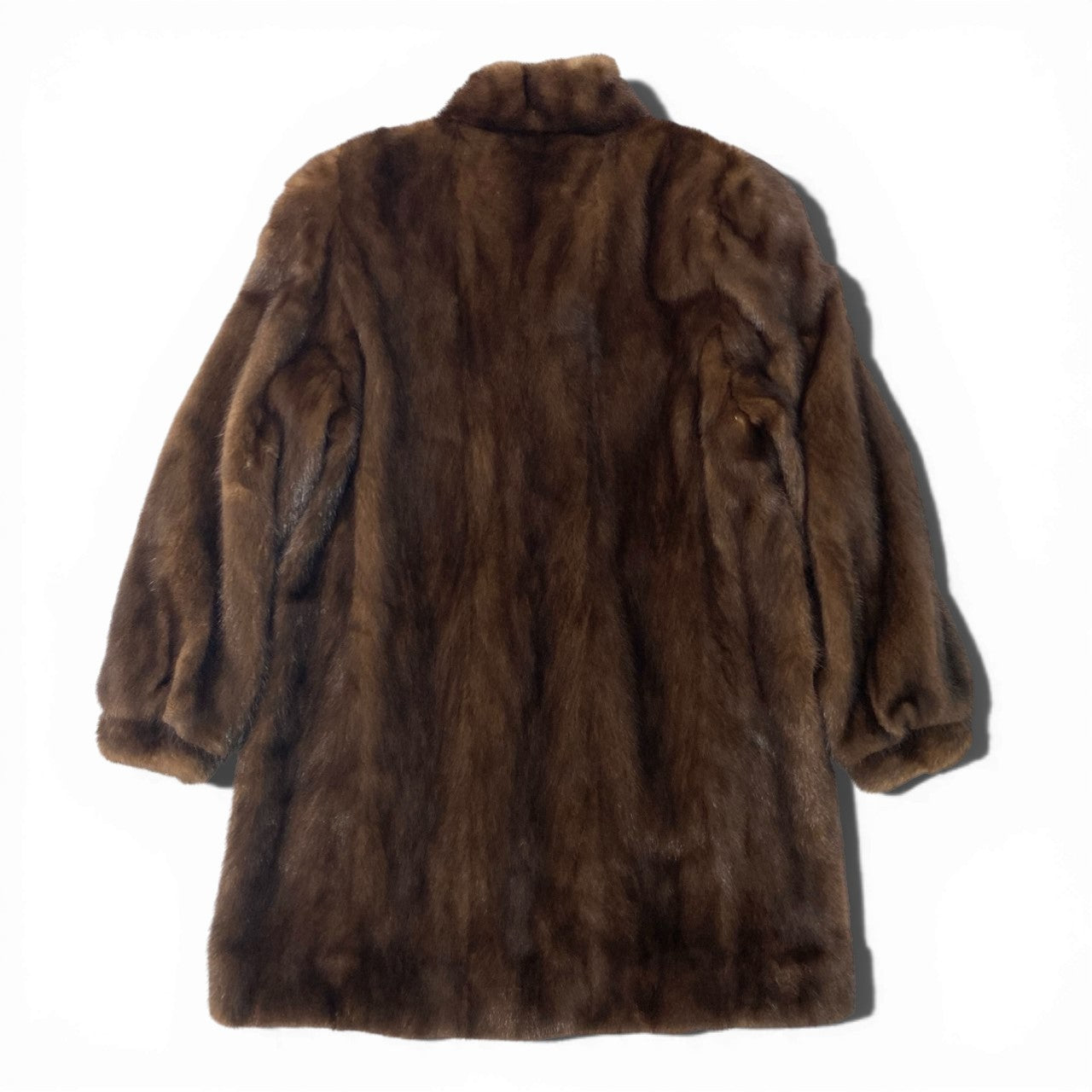 87c4 OSFUR デミバフミンク ファーコート サイズF ブラウン 本毛皮 Mink Fur Coat 毛質◎t18r