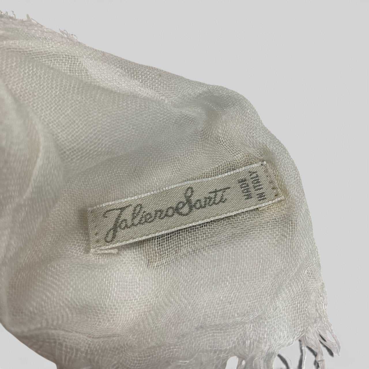 60b10 Faliero Sarti ファリエロサルティ 大判ストールマフラー グラデーションストール シルク混 グレー ホワイト ユニセックスu02t