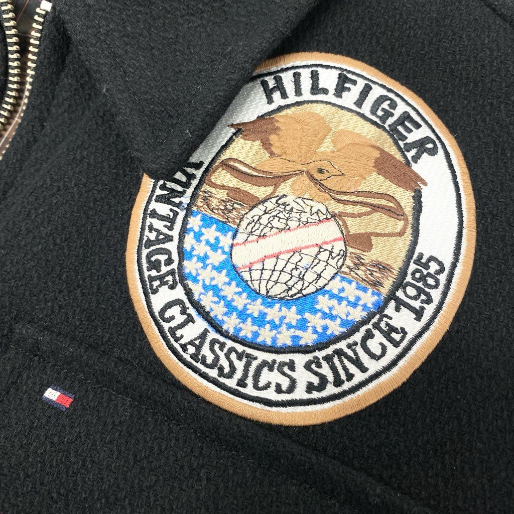 40l25《30着限定品》 TOMMY HILFIGER トミーヒルフィガー Limited Edition 8/30 ツアー スーベニアジャケット M ブラック 日本製 激レアt18r