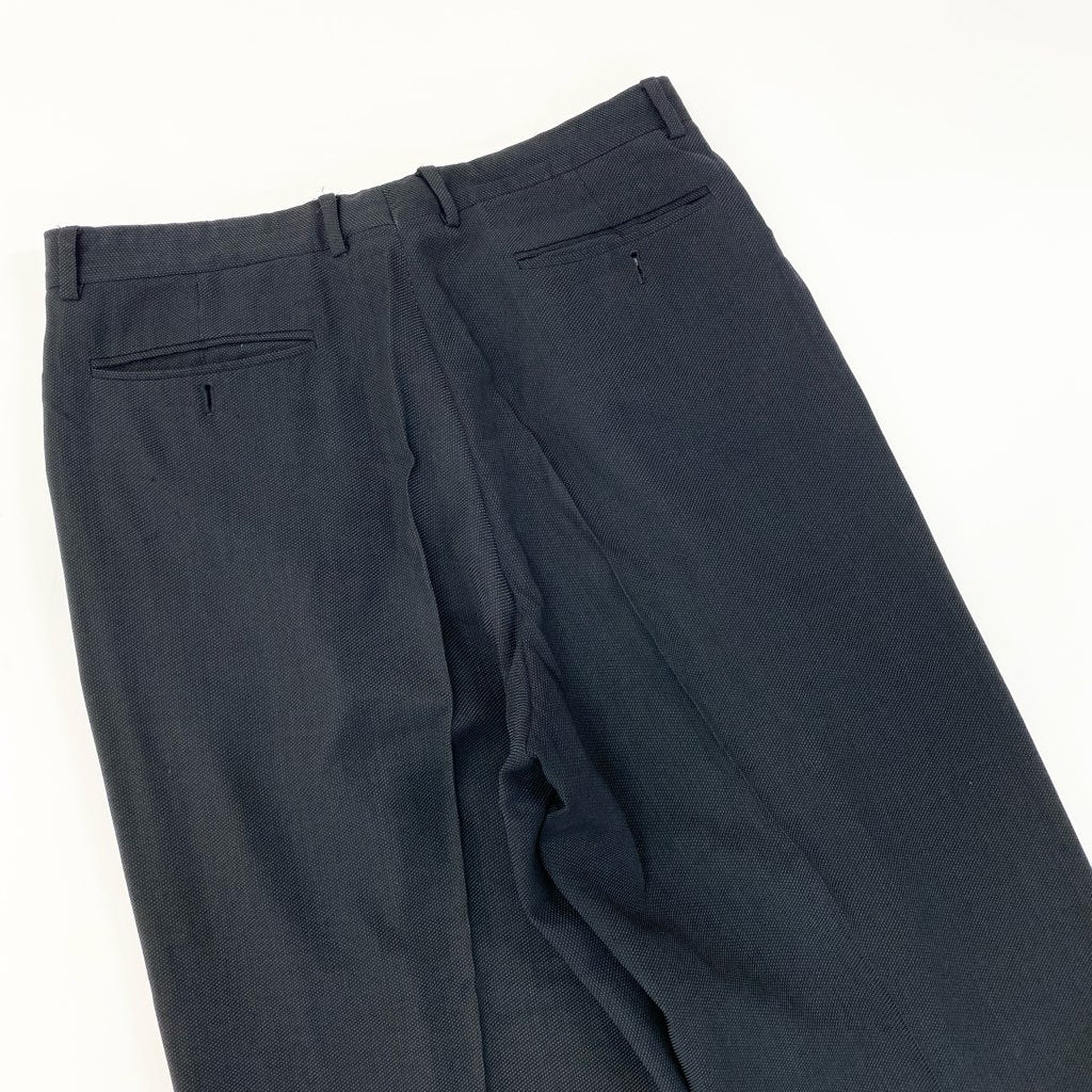 42a27 GIORGIO ARMANI ジョルジオアルマーニ イタリア製 セットアップ ダブルスーツ フォーマル ウールブレンド〇 大きいサイズ 52 ブラックo07t