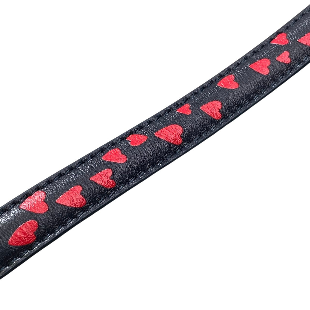 j19 Christian Dior クリスチャンディオール ハート柄 レザーベルト Heart Pattern Leather Belt 75 ブラック Logo Platet18r