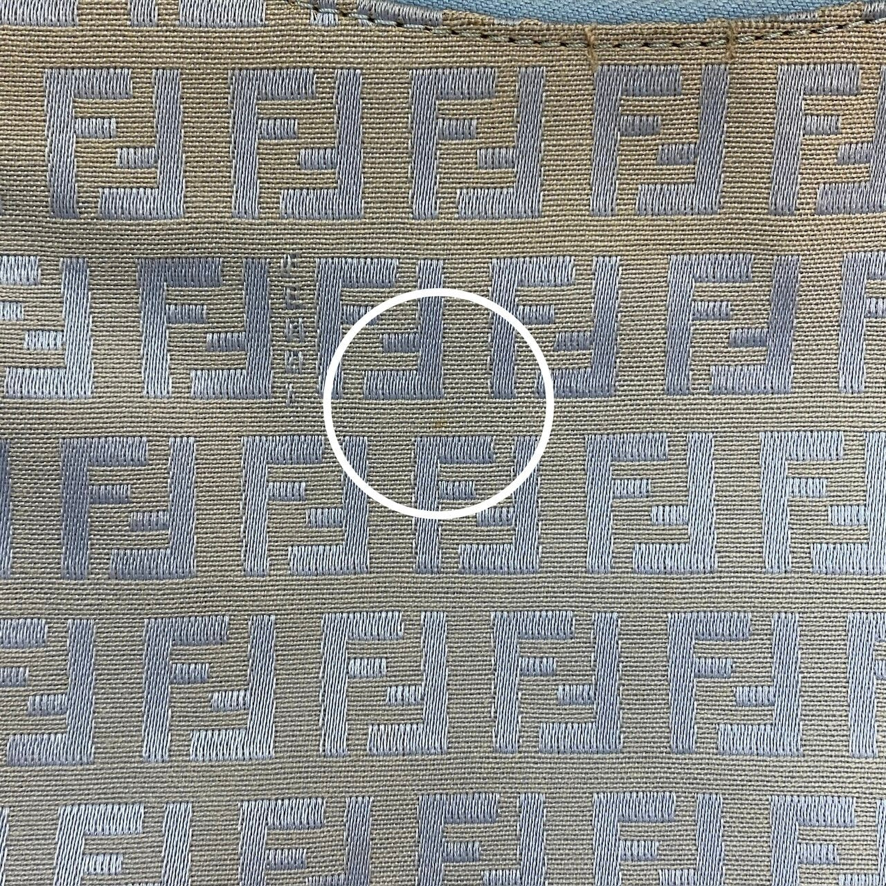 Ad2FENDI フェンディ ズッキーノ ハンドバッグ ワンショルダーバッグ ライトブルー レディースu02t
