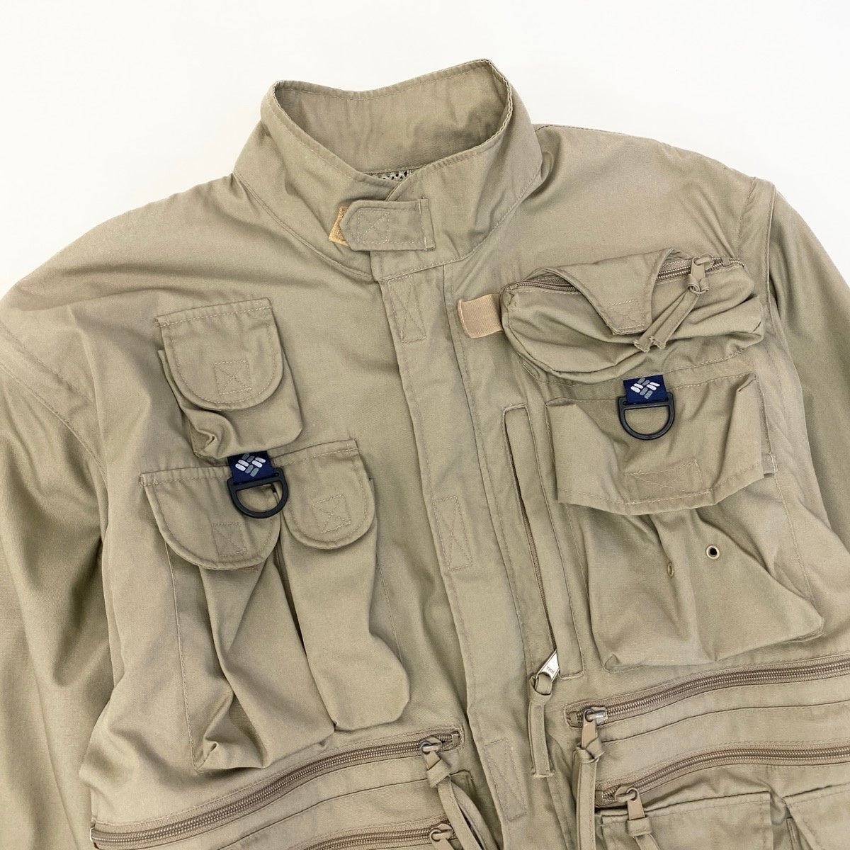 54g11 Columbia コロンビア PFG フィッシングジャケット ベスト 2way S4FM134HW サイズS カーキ メンズu02t