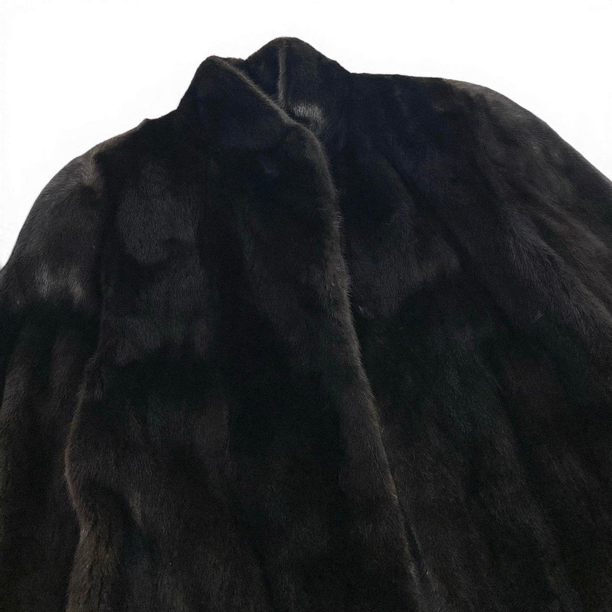 52f10 BLACK GLAMA ブラックグラマ ダークミンク ロングコート サイズ ブラックブラウン 最高級本毛皮 Mink Fur Long Coatt18r