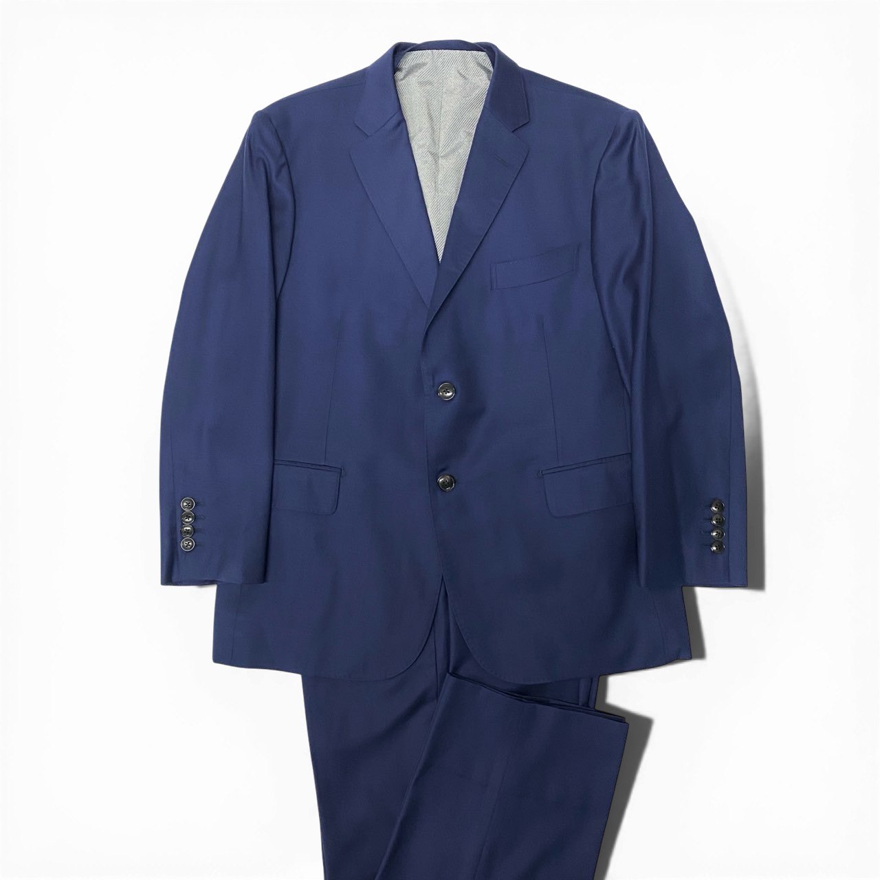 16a16 Loro Piana ロロピアーナ生地使用〇 3ピース スリーピース セットアップスーツ シングル 2B ビジネス フォーマル Super170`s  メンズ 紳士服 ネイビー ウールカシミヤu02t