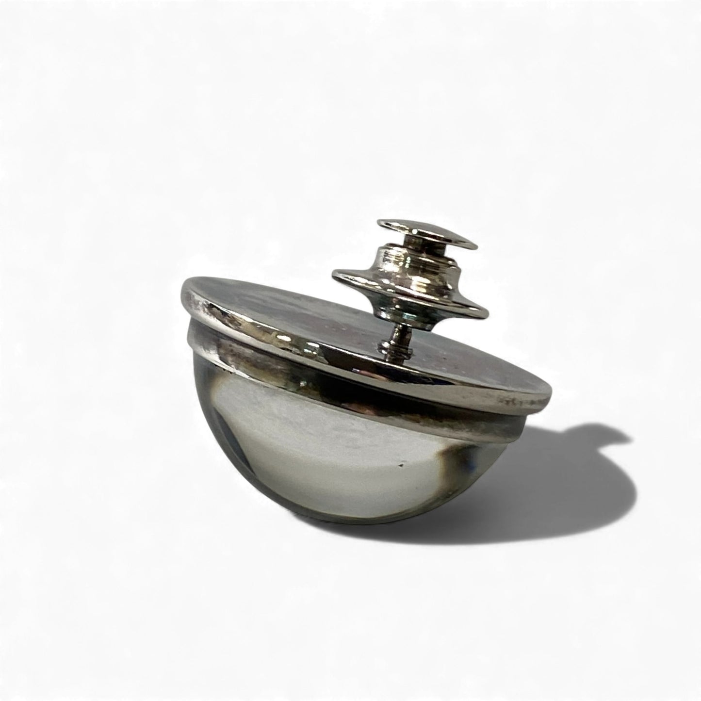 l14 LALIQUE ラリック クリアミラーボール ピンブローチ バッジ シルバー アクセサリー ジュエリー 箱付きt18r