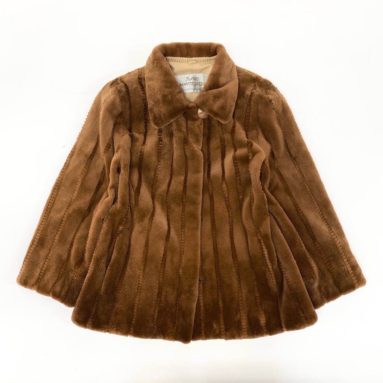 86j23 SAGA MINK サガミンク 銀サガ シェアードミンク ミンクコート 毛皮コート ジャケット サイズF ブラウン 染めミンクファー レディースu02t