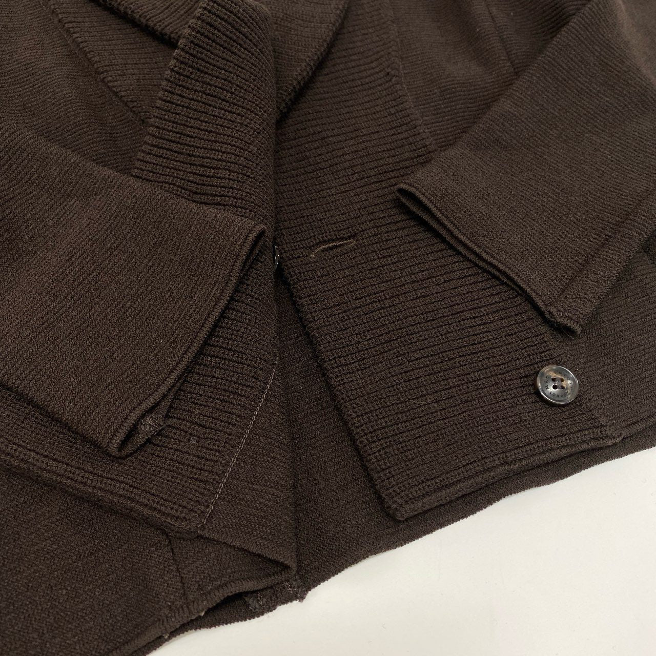 23L8 《美品》 MACKINTOSH LONDON マッキントッシュ ダブルブレスト ニットジャケット カーディガン 羽織り 40 ブラウン レディース 女性用u02t