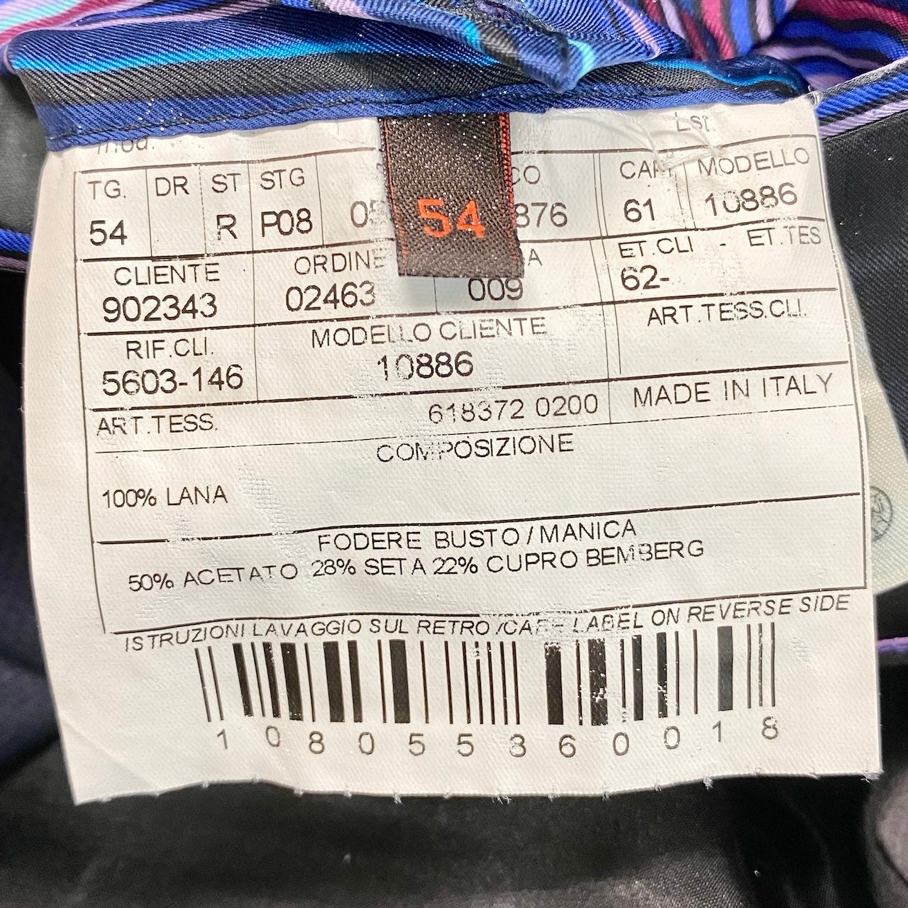 85g5 ETRO エトロ 裏ストライプ テーラードジャケット サイズ54 ネイビー ブレザー フォーマル 紳士服t18r