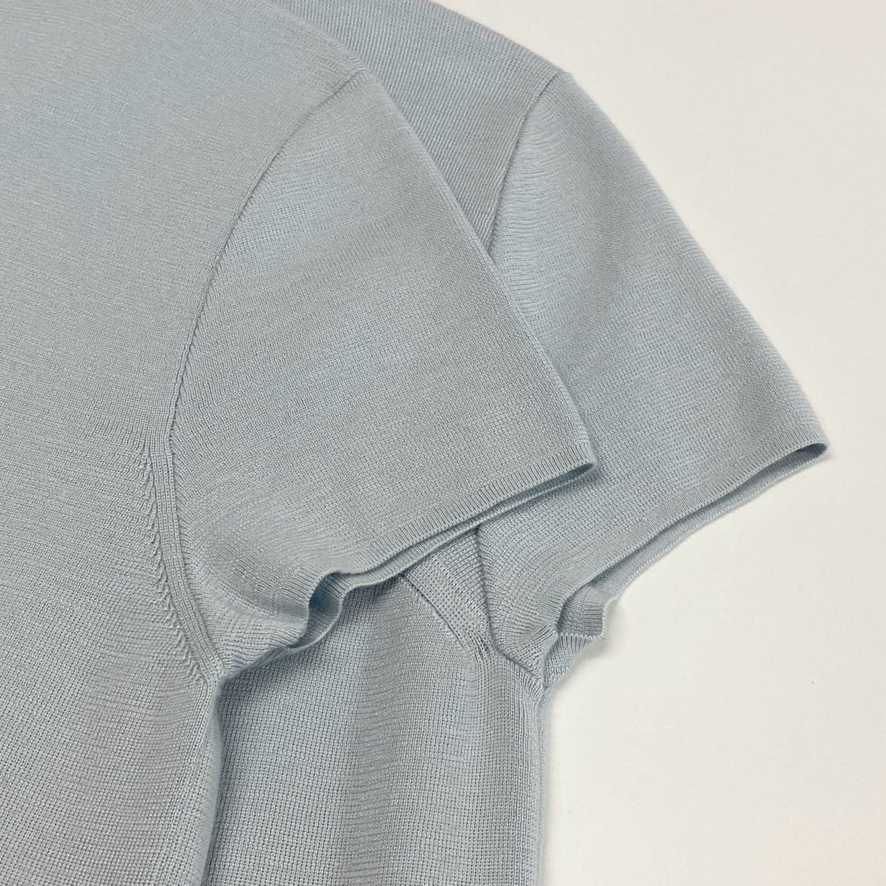 b23 HRMES エルメス 2024 プレタ 半袖ニット サイズ36 ライトブルー レディース 女性用 トップス 半袖セーターta1