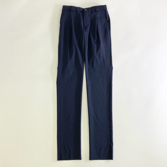 31j17 ②《未使用》 PT TORINO ピーティートリノ SUPER 130's SLIM FIT PANTS スリムフィットパンツ 42 ネイビー テーパード ルーマニア製 タグ付