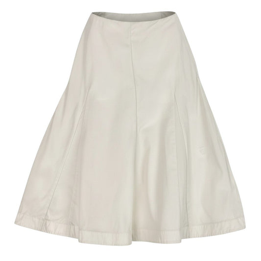 Ee28 JIL SANDER ジルサンダー 22ss フレア ロングスカート JSPU350506 サイズ32 ホワイト コットン100％ レディース 女性服u02t
