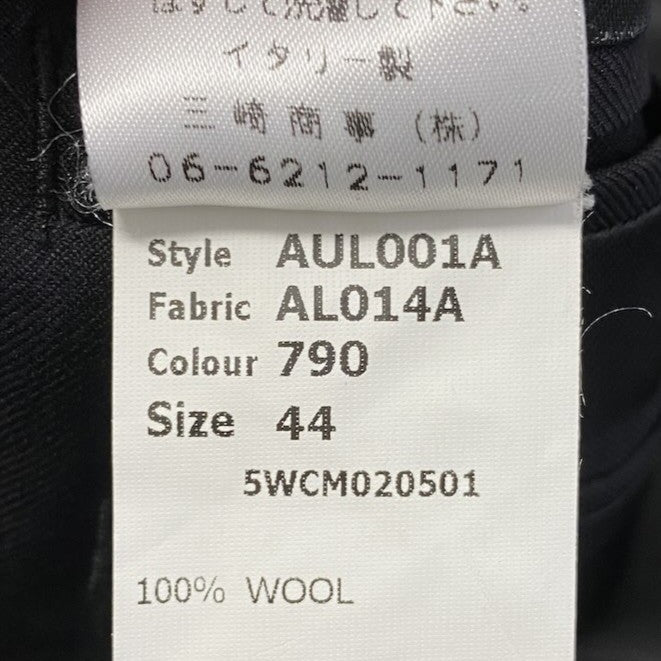 21c18 John Galliano ジョンガリアーノ ロングジャケット テーラードジャケット フォーマル ギャザー レディース 女性用 44 ブラック ウール100％o07t