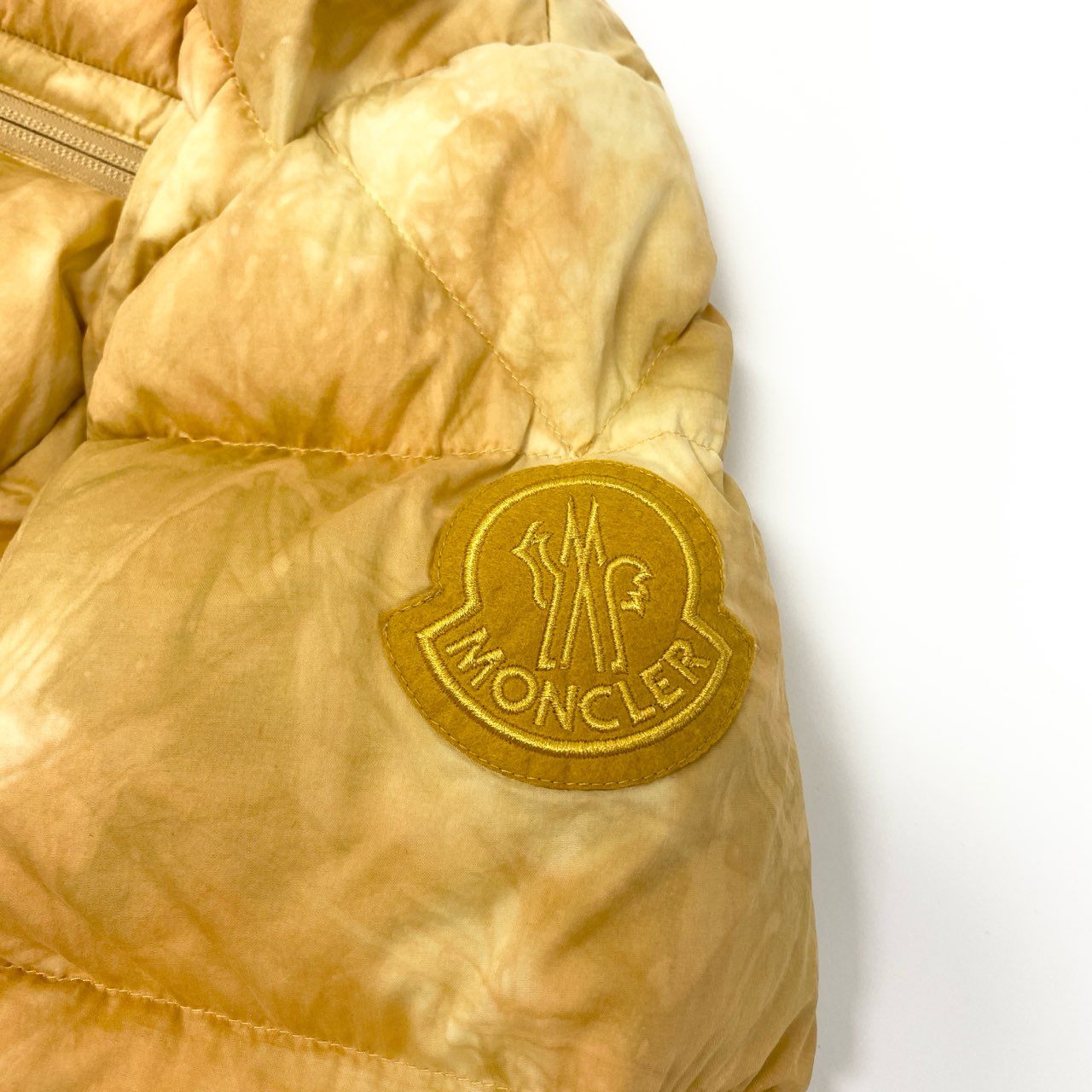 87l20 MONCLER モンクレール ダウンジャケット COSTES タイダイ ダブルジップ アウター E20914082285 V0061 1サイズ オレンジ系 メンズo07t