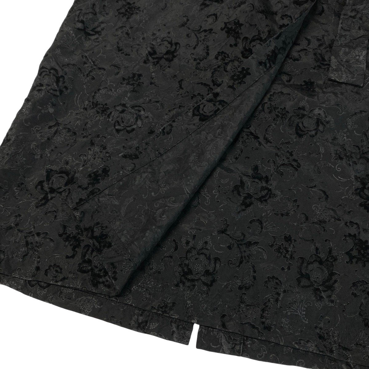 j16 tricot COMME des GARCONS 花柄巻きスカート AD2004 膝丈 日本製 ブラック レーヨン100％ レディース 女性用u02t