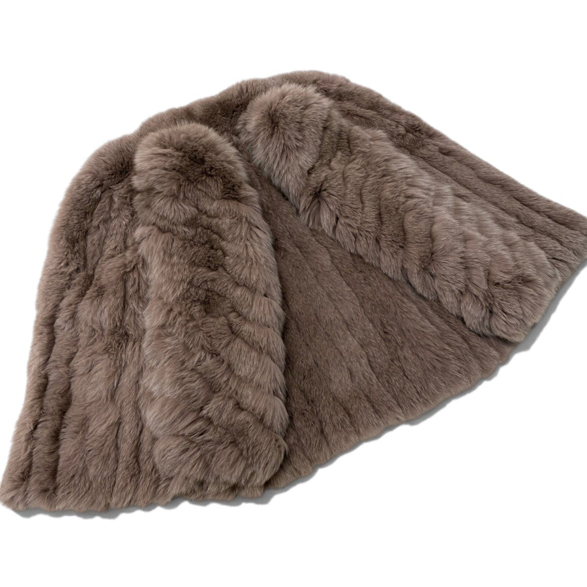 61i16 ROTINY 染め フォックスファー コート サイズ9 モカベージュ 本毛皮 Fox Fur Coatt18r