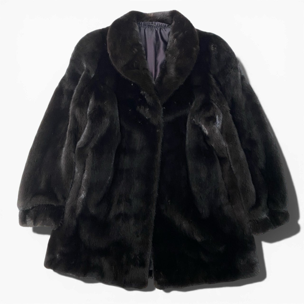 35c10 BLACKGLAMA ブラックグラマ ダークミンク ロングコート サイズ13 ダークブラウン 最高級毛皮 Dark Mink Fur Coatt18r