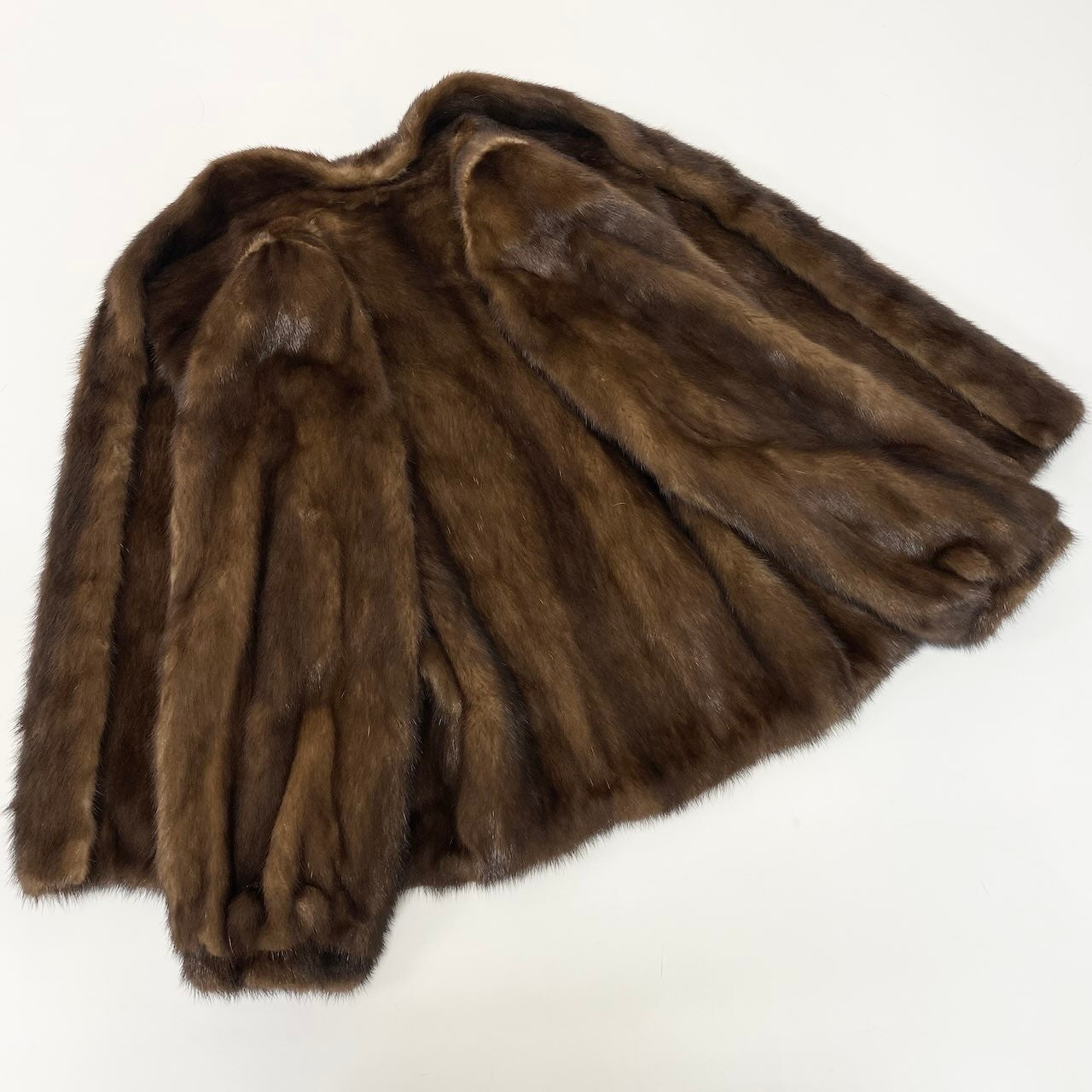 68c24 Roberto Ricci × SAGA MINK サガミンク 銀サガ デミバフミンク ファーコート しっぽコード付 サイズ11 ブラウン 最高級本毛皮 Mink Fur Coatt18r