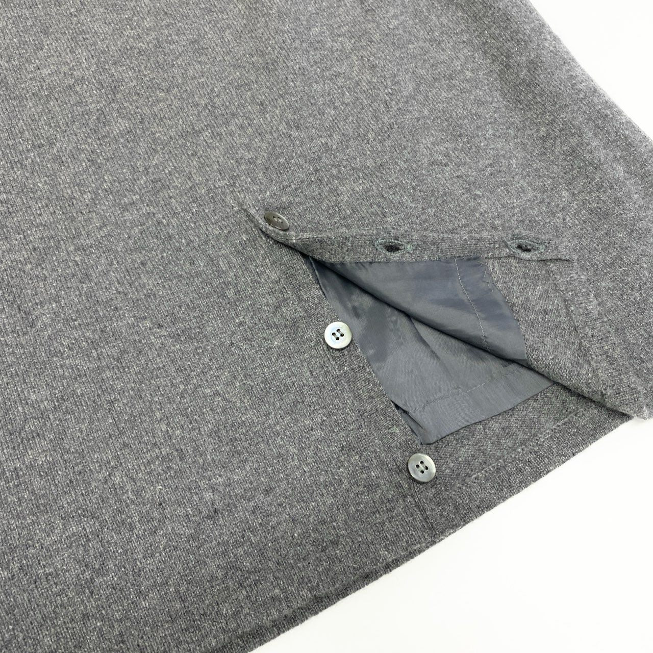 9a19 Ballantyne バランタイン ピュアカシミヤ 100％ ニットスカート サイズF グレー Pure Cashmere Knit Skirtt18r