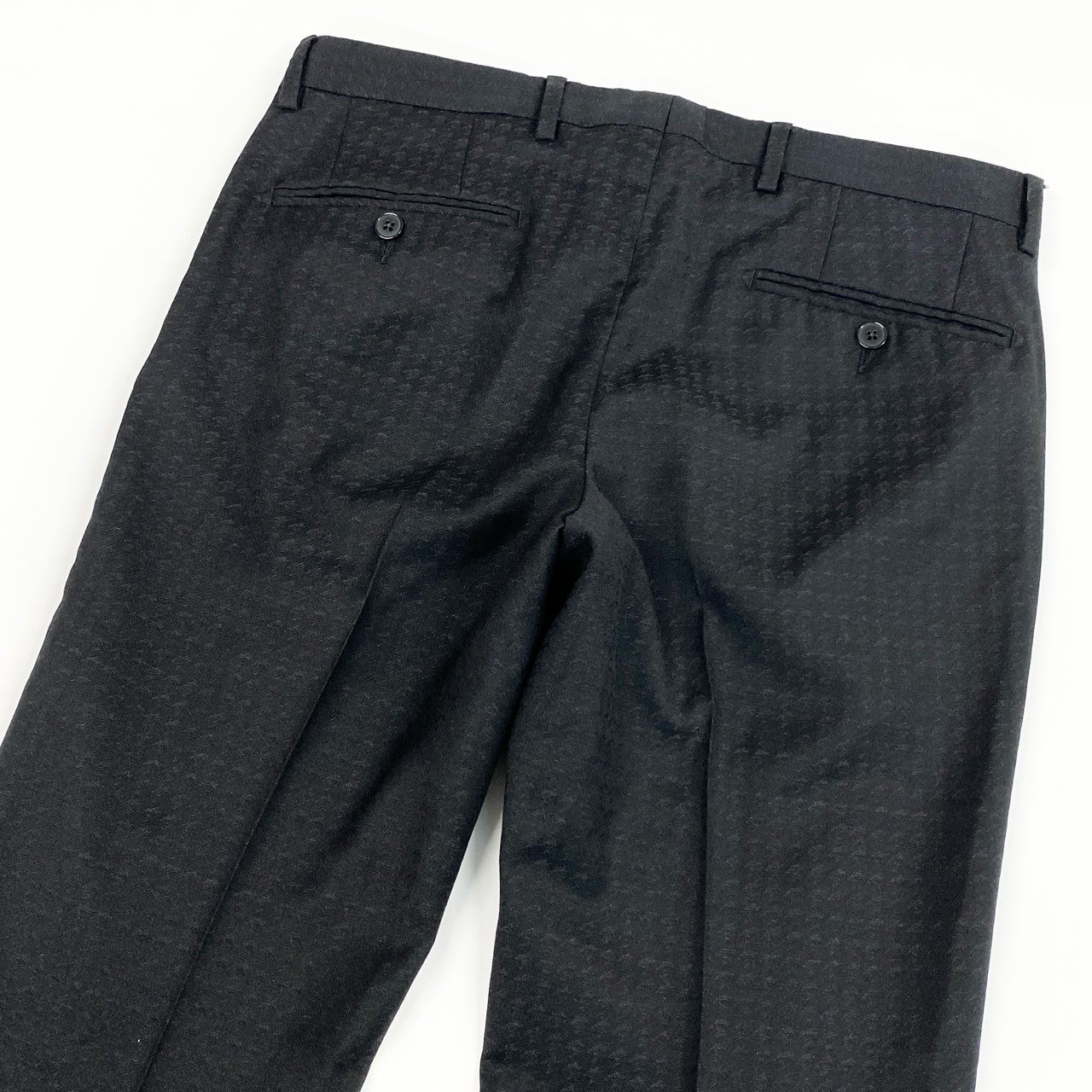 69i26 《美品》DOLCE＆GABBANA ドルチェアンドガッバーナ 3ピース セットアップ スーツ MARTINI 総柄 千鳥格子 G1UKMT 44サイズ ブラック メンズk02i