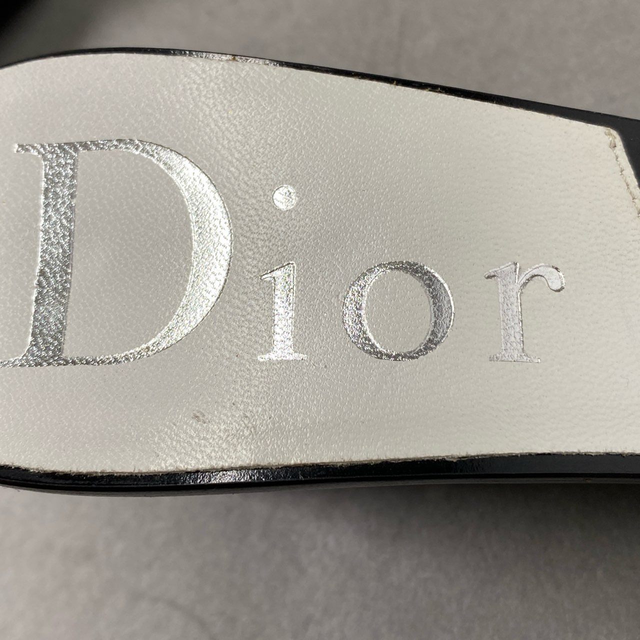 3f11 Christian Dior クリスチャンディオール トロッター ハートキーチャーム付き サンバル ミュール サイズ35 レディース 靴