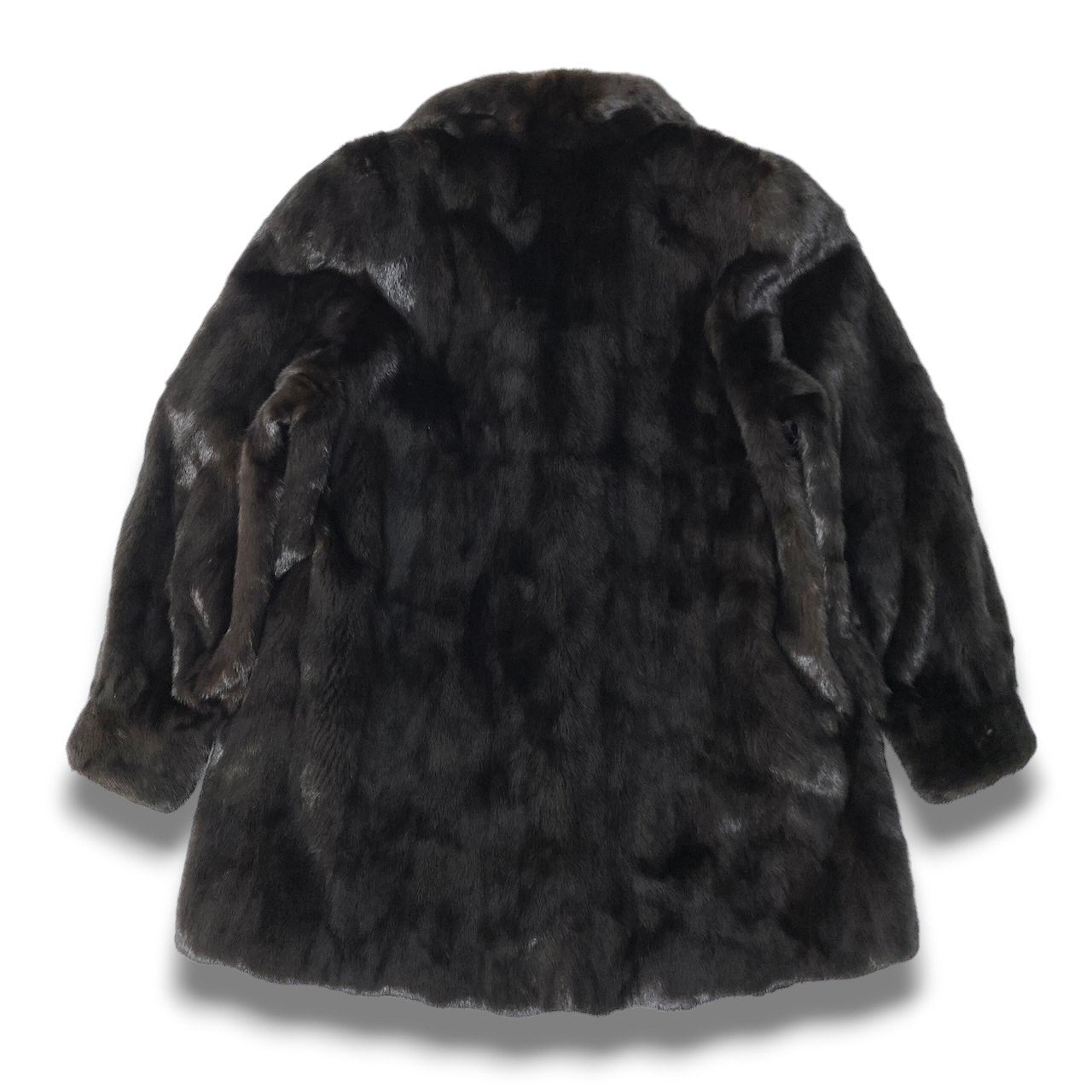 47c18 SAGA MINK サガミンク 金サガ ダークミンク ファーコート サイズF ダークブラウン 最高級本毛皮 Mink Fur Coat 毛質◎t18r