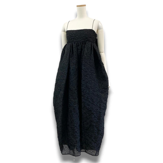 Ac24 《タグ付き》 Cecilie bahnsen セシリーバンセン ヴィルマ ドレス ワンピース Vilma Dress UK8 ブラック 3D 立体デザインt18r