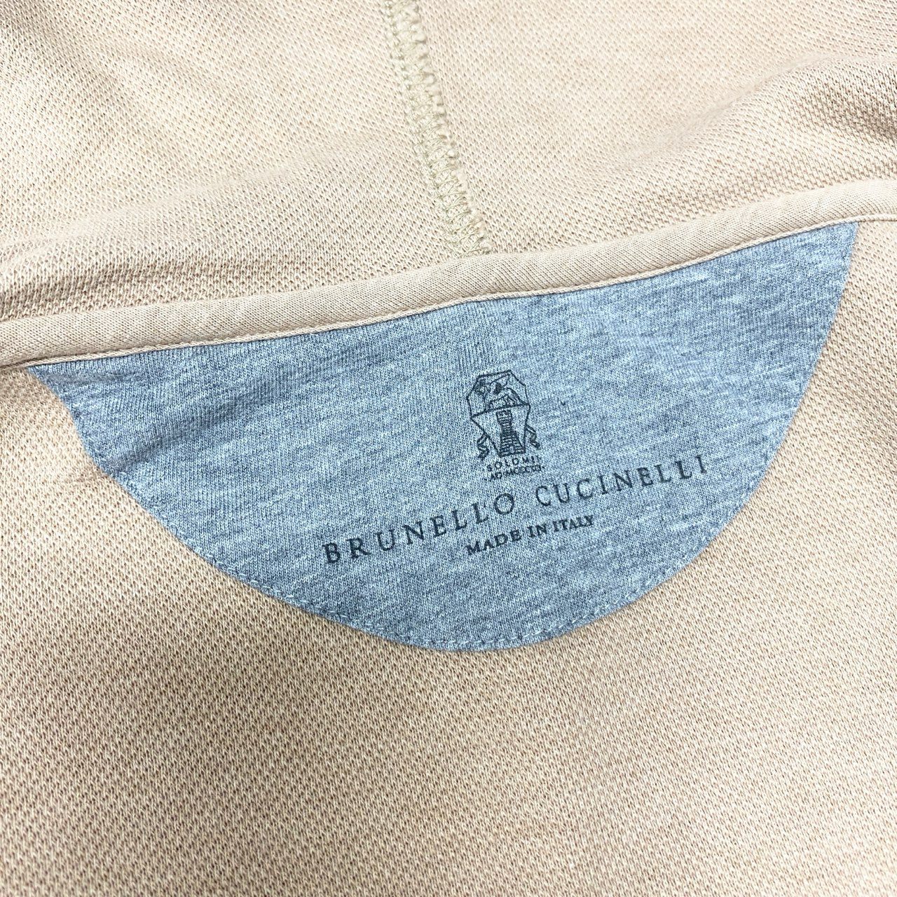 42b27 BRUNELLO CUCINELLI ブルネロクチネリ ダブルジップ コットンパーカー サイズXS ベージュ メンズ 男性用 トップスk02i