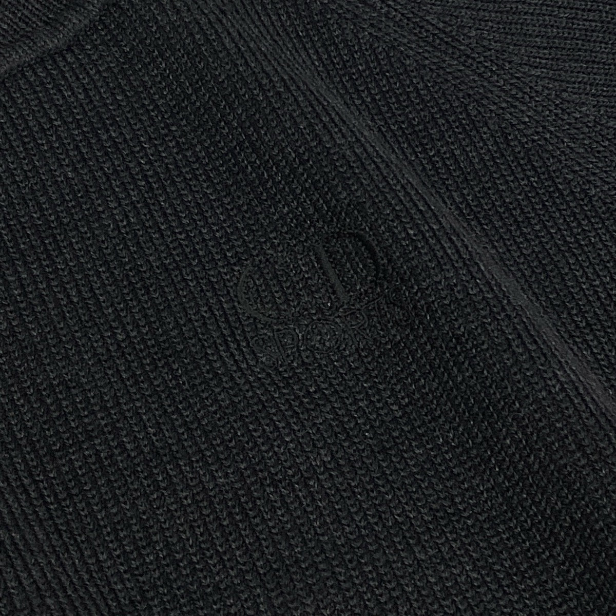 Ii3 Christian Dior SPORT クリスチャンディオール 襟付き ニットセーター サイズM ロゴ刺繍 ブラック ウール シルク レディースo07t