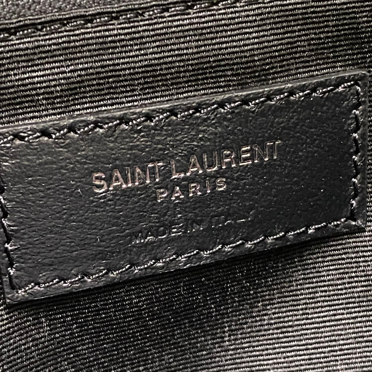 YVES SAINT LAURENT イヴサンローラン YSL Niki ニキ チェーンショルダー 2way バッグ ブラック シルバー レザー レディースta1