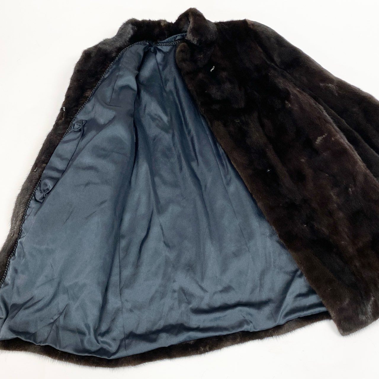27a22 BLACKGLAMA ブラックグラマ マホガニーミンク ロングコート サイズF ダークブラウン 最高級本毛皮 Mink Fur Long Coatt18r