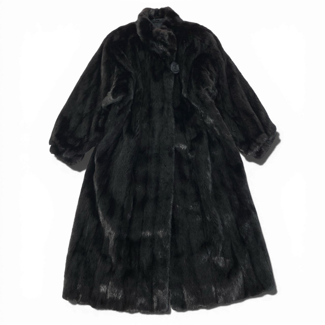 84a14 SAGA MINK サガミンク 銀サガ ダークミンク ミンクコート 超ロングコート 着丈115cm 毛皮コート 13 ブラック系 ミンクファー 身幅ゆったりt18r