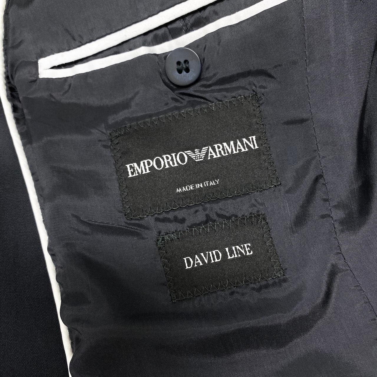 10c29 EMPORIO ARMANI エンポリオアルマーニ セットアップスーツ フォーマル 薄手 イタリア製 DAVIDLINE メンズスーツ 男性用 ブラックo07t