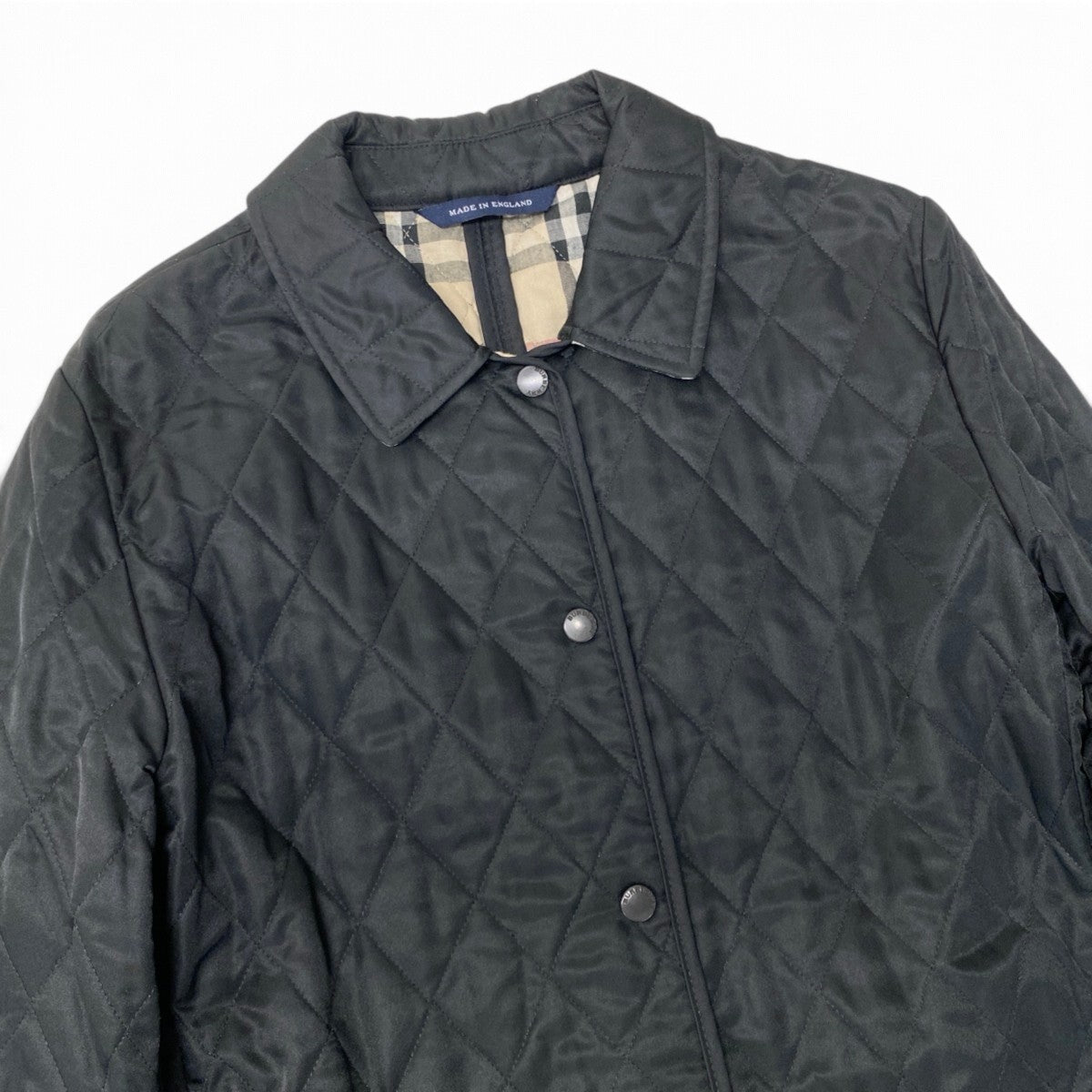 11i30 BURBERRY LONDON バーバリー ノバチェック キルティングジャケット ブラック Nova Check Quilting Jackett18r